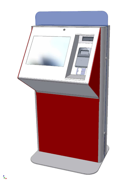 This kiosk, comes with a low level interactive display, suitable for many uses.